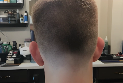 Barber working